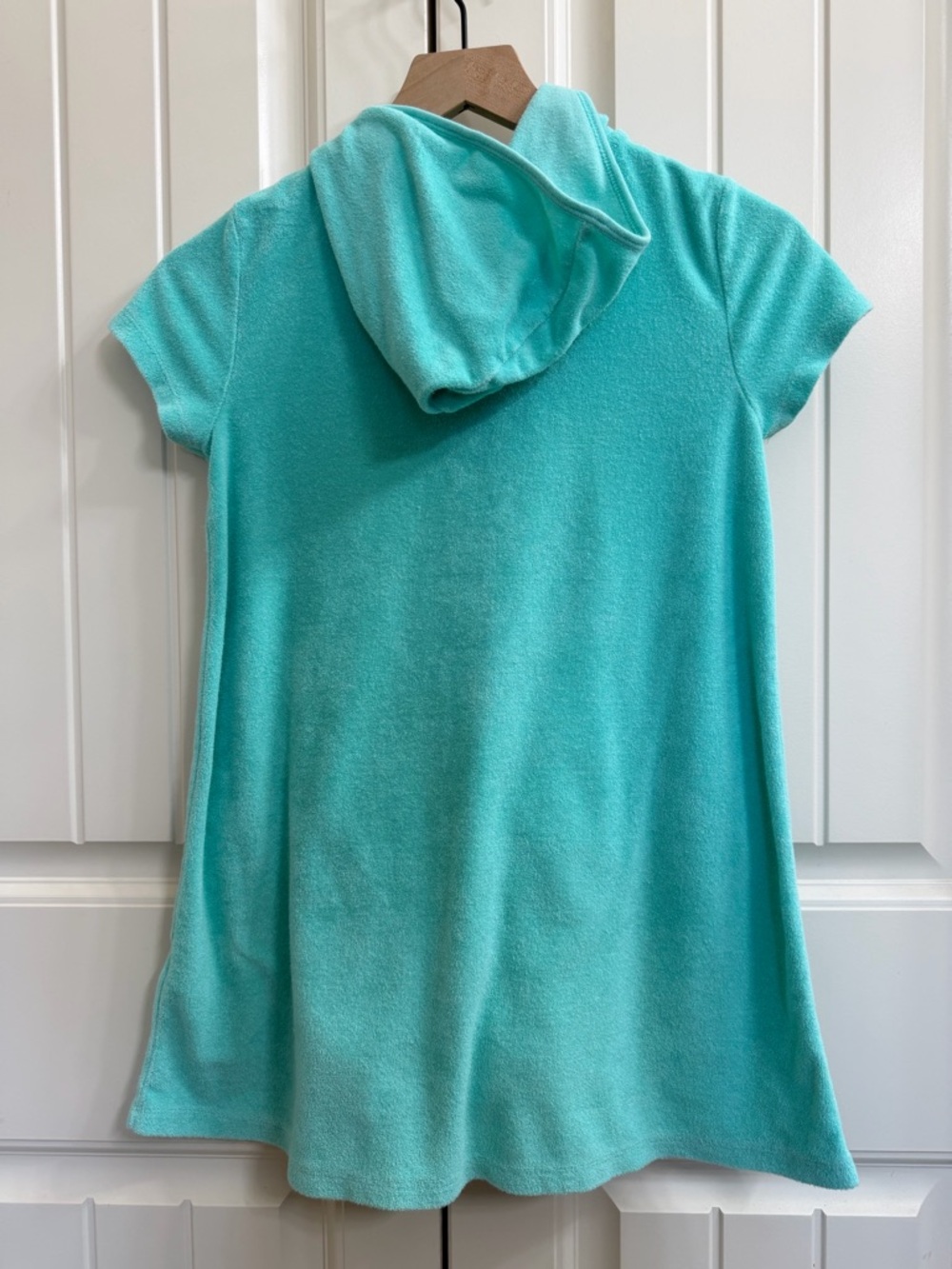 Wonder Nation Girls Terry Swim Cover Up in Turquoise, Size L (10/12) - Picture 8 of 8